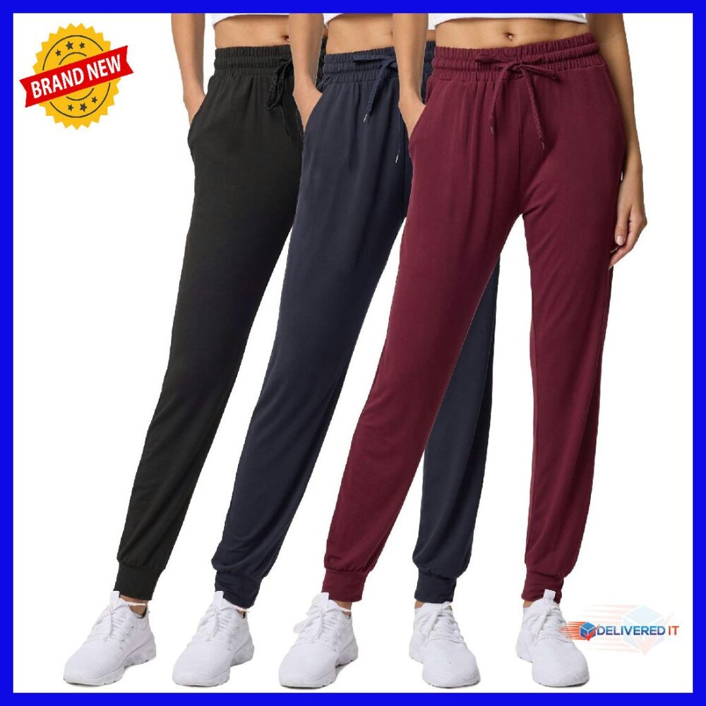 Ultra-Soft Lounge Joggers 3-Pack With Pockets For Yoga & Casual Wear